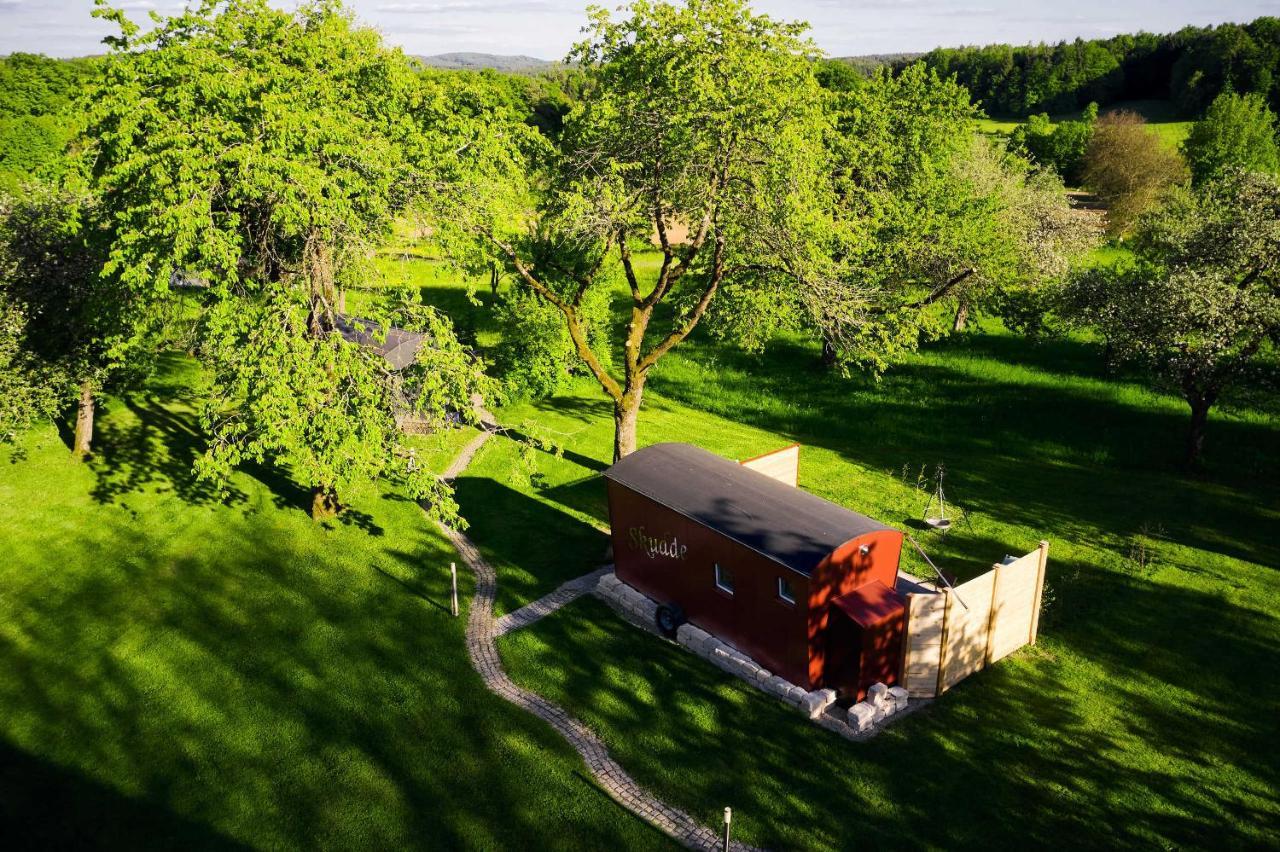 Schäferwagen Skudde - Handwerkerhof Fränkische Schweiz Gräfenberg Exterior foto